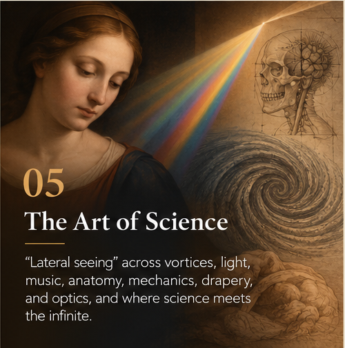DaVinci Masterclass Lesson 5: The Art of Science — Leonardo da Vinci’s connections between art, science, anatomy, light, mechanics and optics